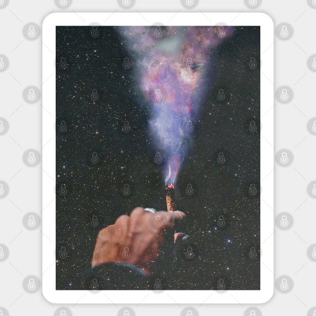 Nebula smoking Sticker by DreamCollage